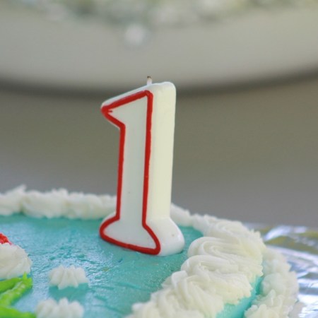 1 Year Candle Birthday Cake